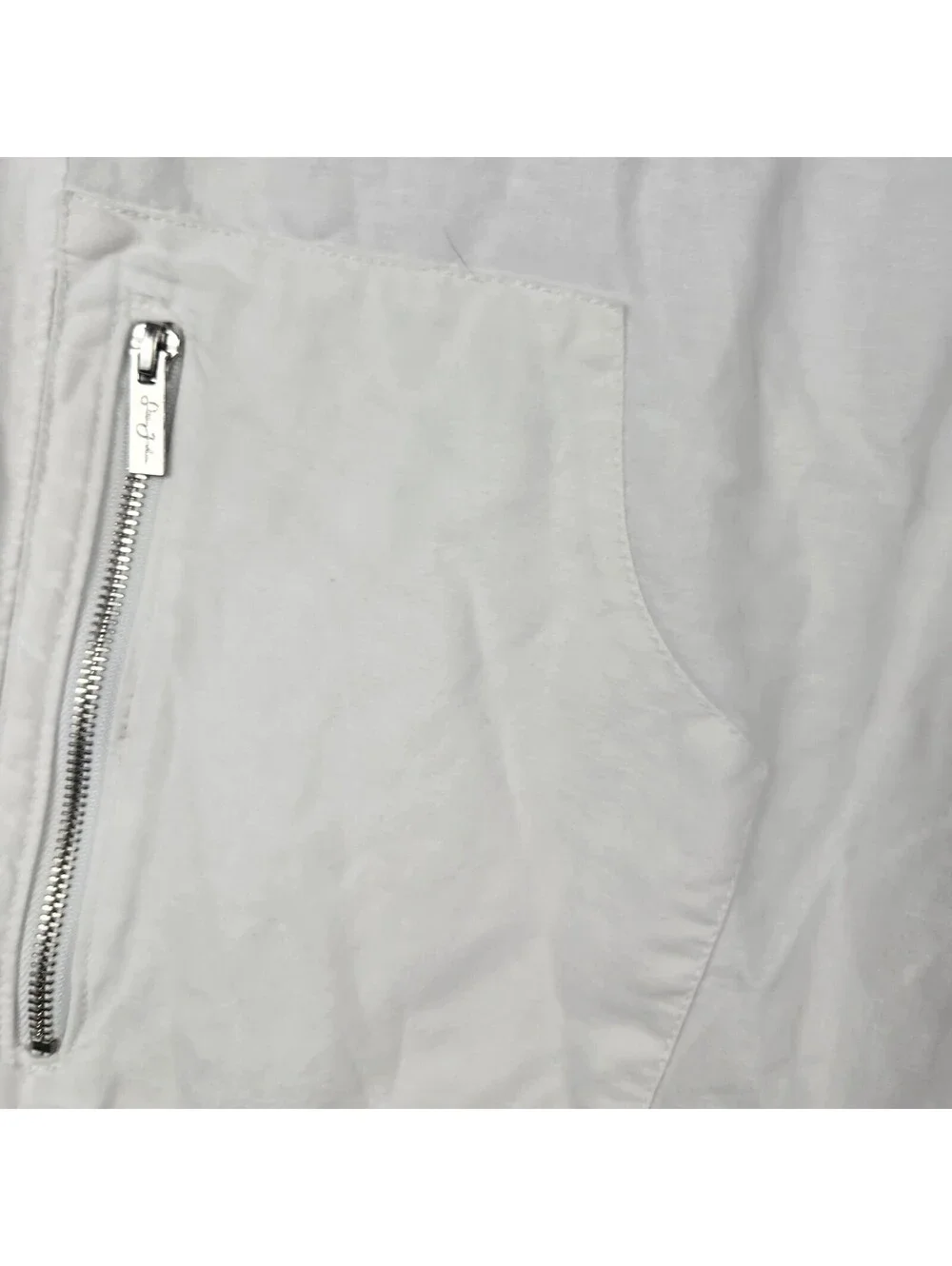 Sean John Men's White Linen Cotton Cargo Shorts Size 42 with Drawstring Waist